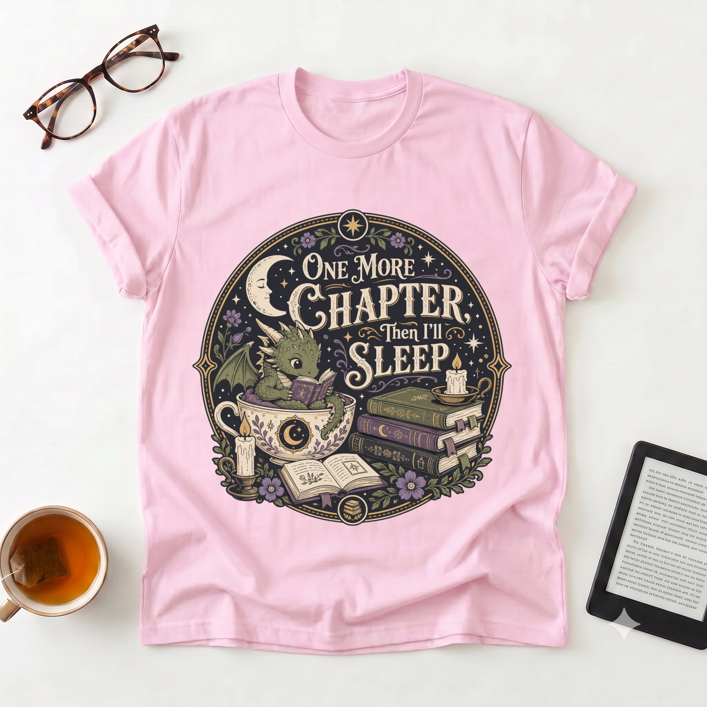 “One More Chapter Then I’ll Sleep” Booklover T-Shirt