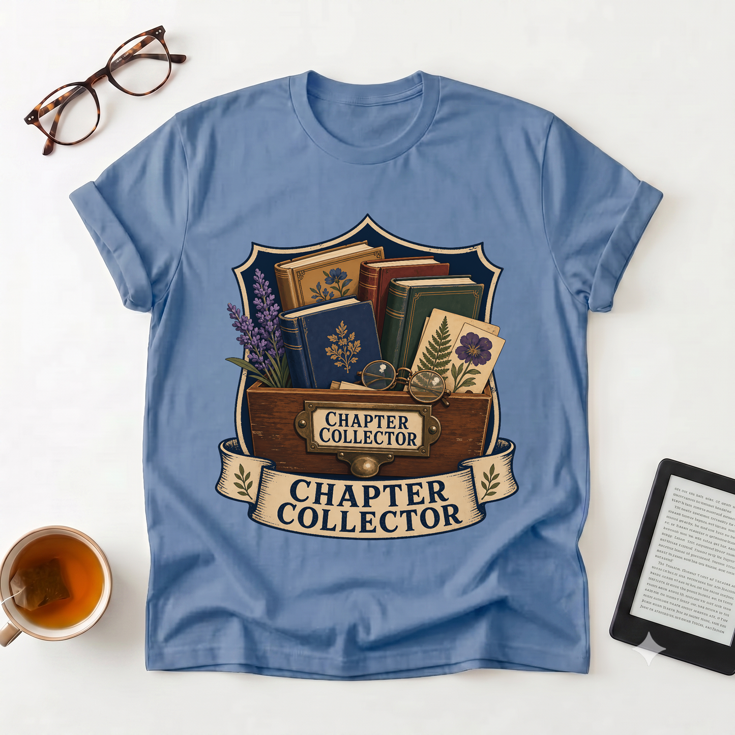 Chapter Collector T-Shirt — Vintage Book Lover Tee