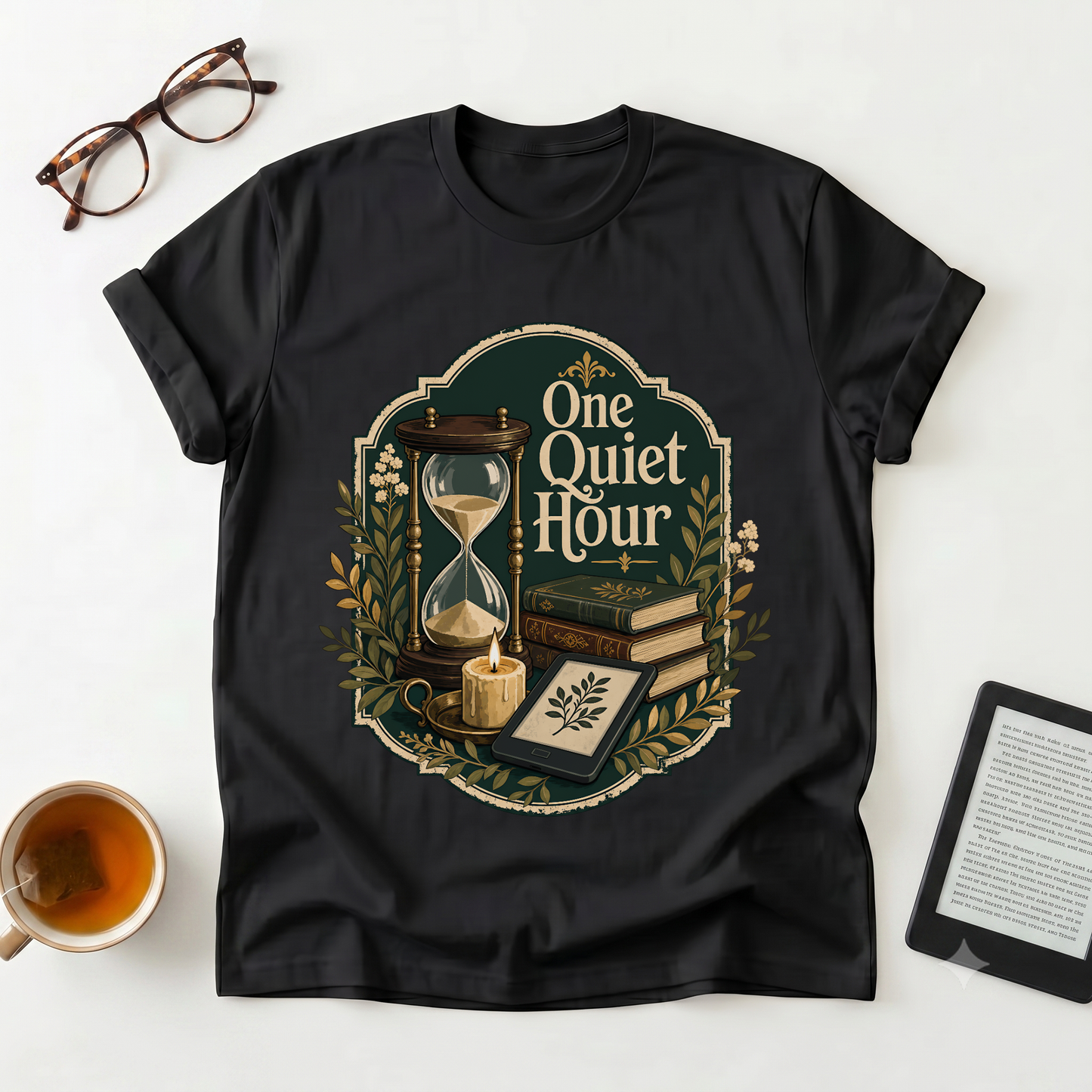 One Quiet Hour T-Shirt — Vintage Reading Hour Graphic Tee