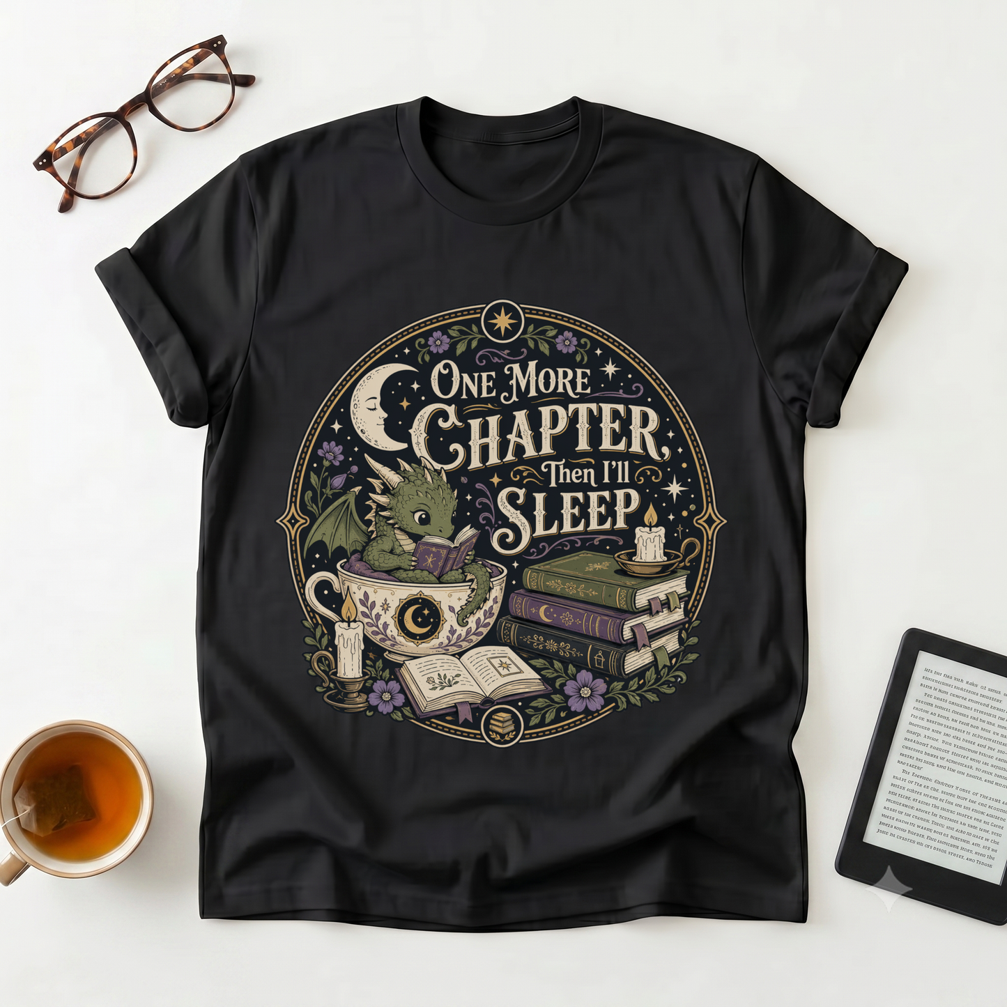 “One More Chapter Then I’ll Sleep” Booklover T-Shirt