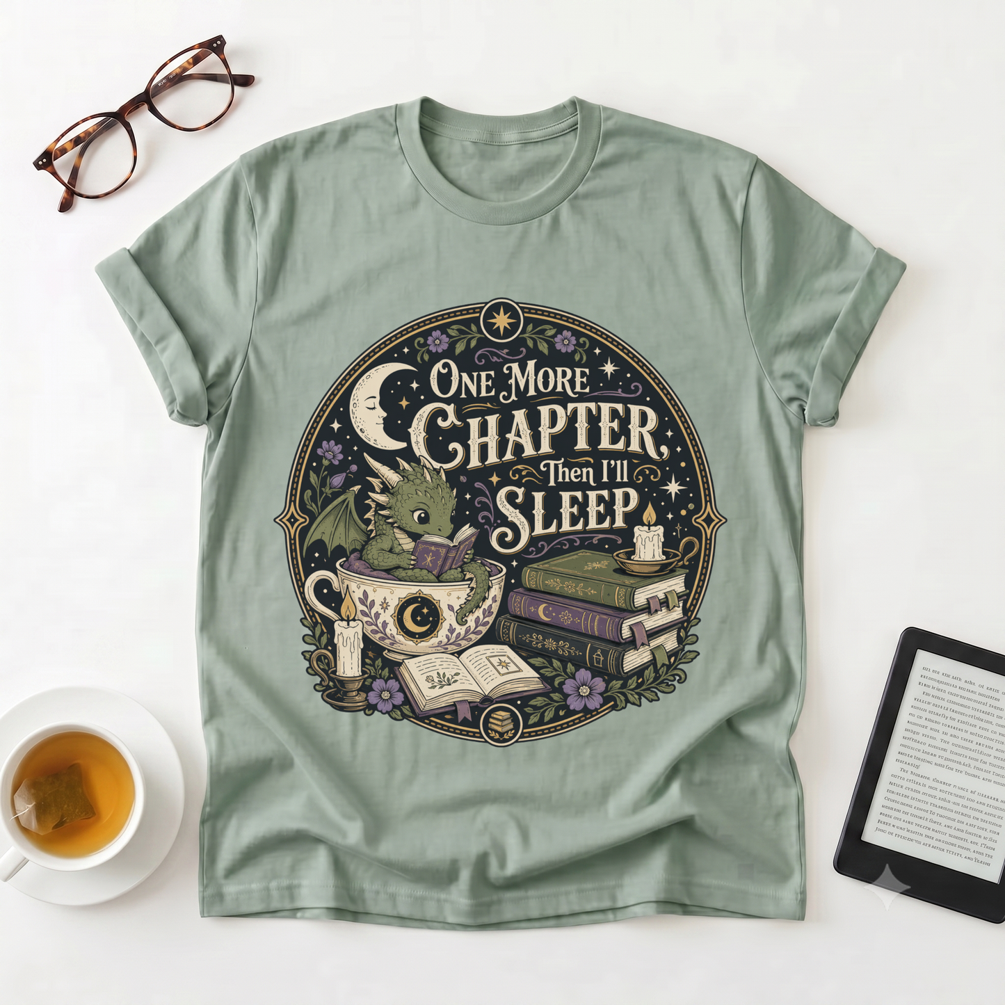 “One More Chapter Then I’ll Sleep” Booklover T-Shirt