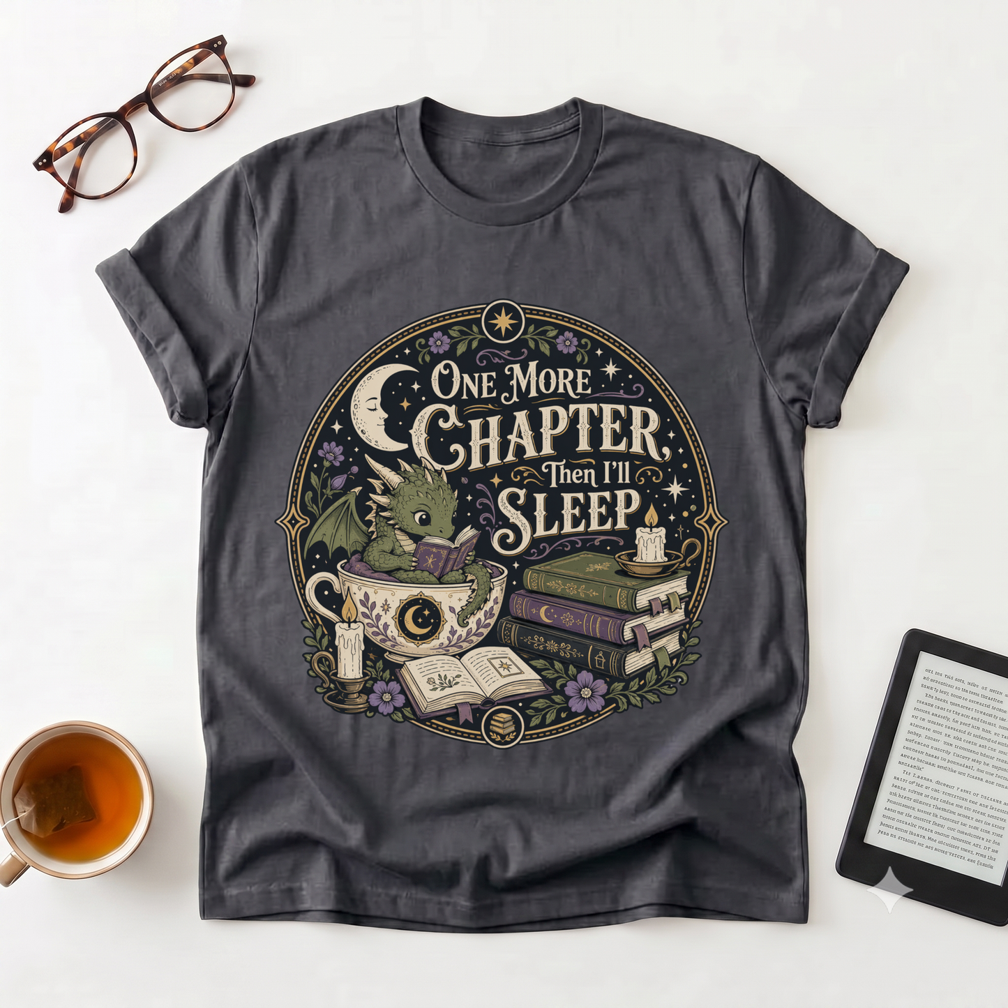 “One More Chapter Then I’ll Sleep” Booklover T-Shirt