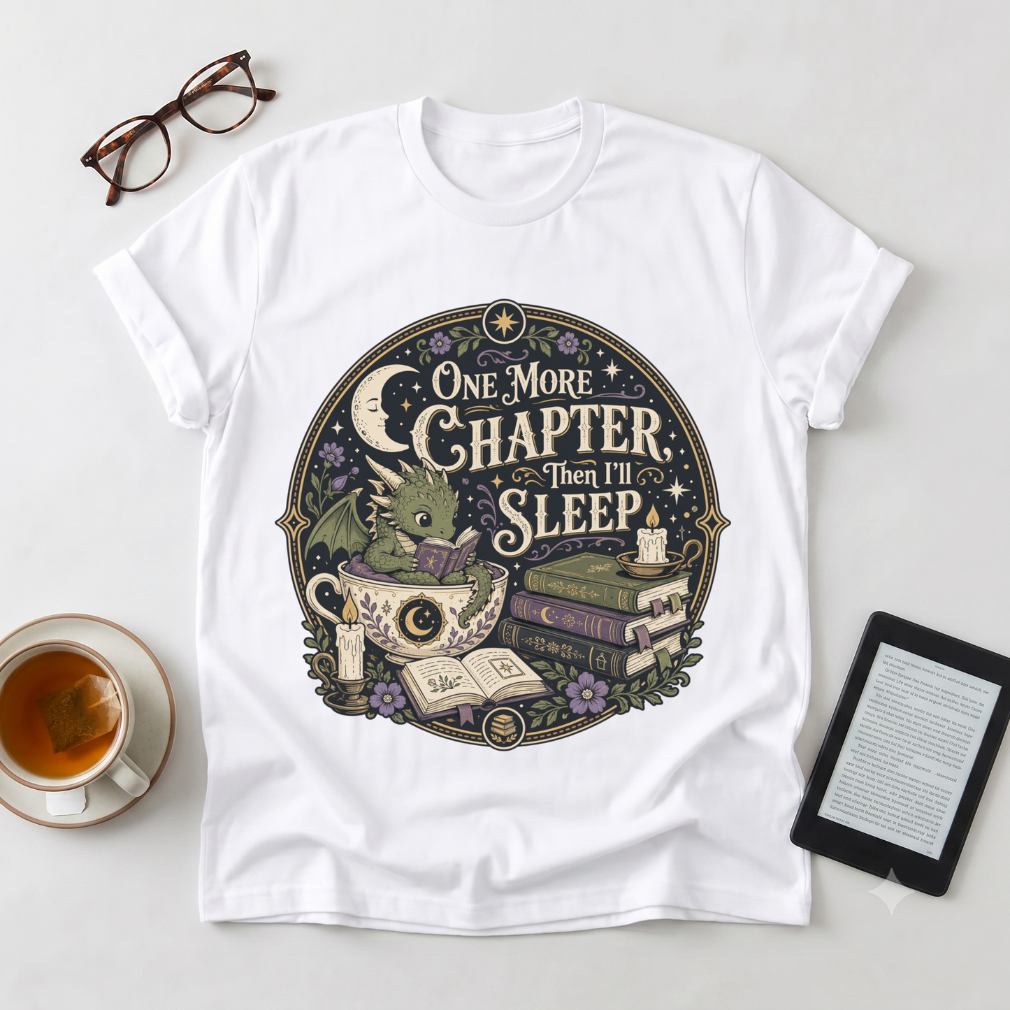“One More Chapter Then I’ll Sleep” Booklover T-Shirt
