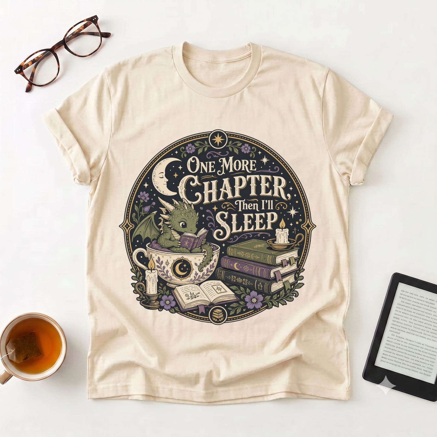 “One More Chapter Then I’ll Sleep” Booklover T-Shirt