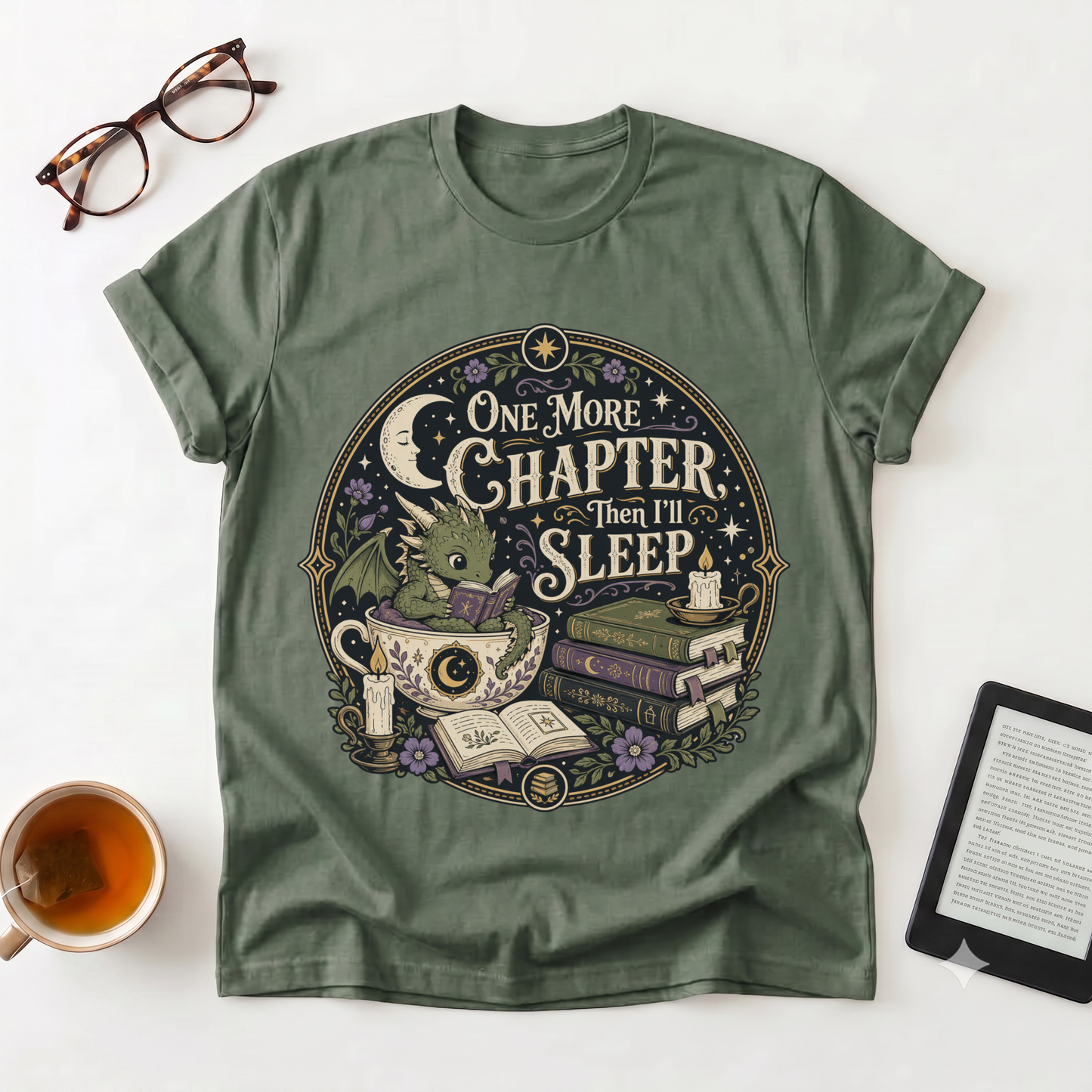 “One More Chapter Then I’ll Sleep” Booklover T-Shirt