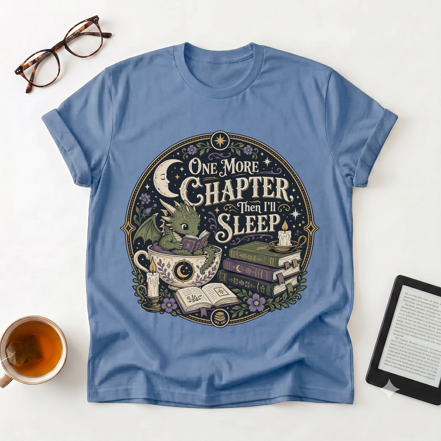 “One More Chapter Then I’ll Sleep” Booklover T-Shirt