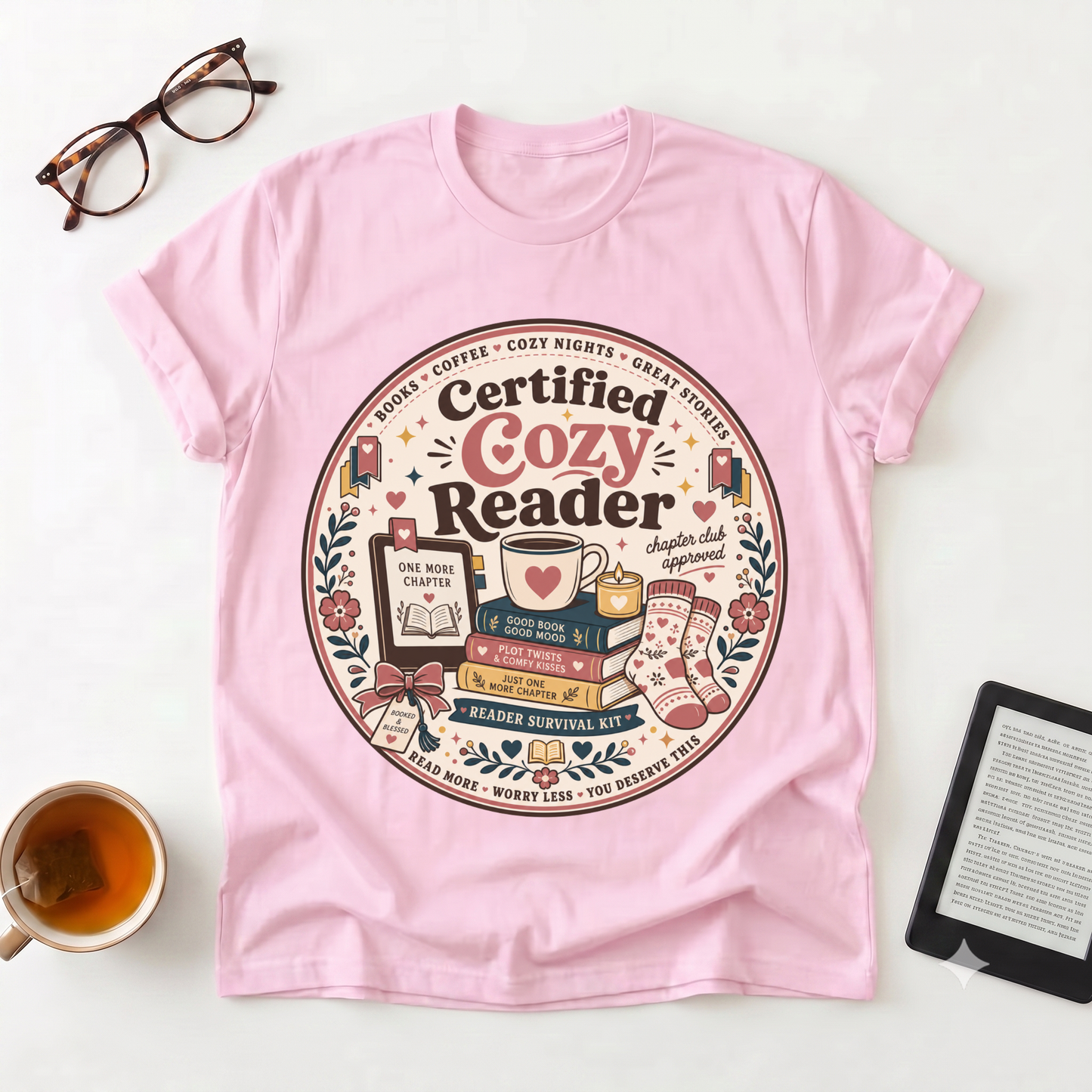 Cozy Reader T‑Shirt — "Certified Cozy Reader" Book Lover Tee