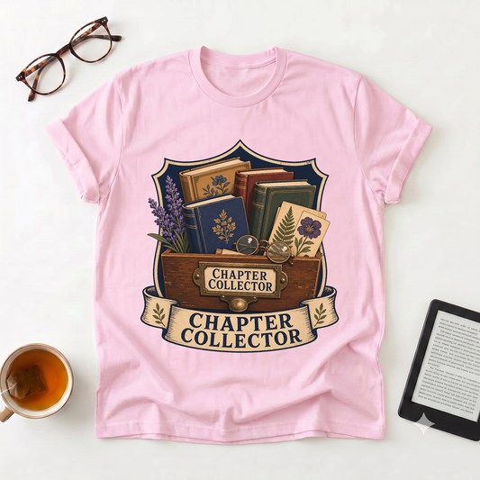 Chapter Collector T-Shirt — Vintage Book Lover Tee