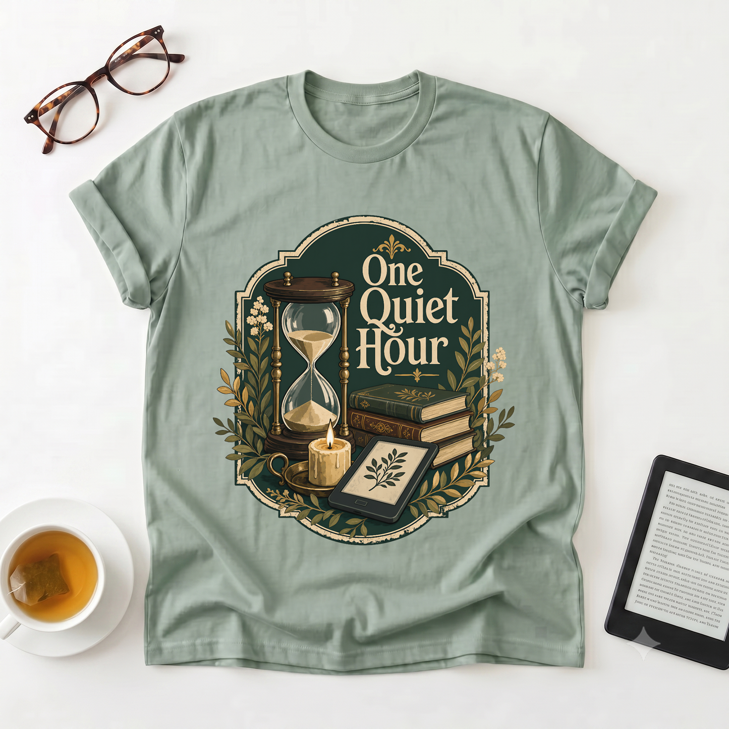 One Quiet Hour T-Shirt — Vintage Reading Hour Graphic Tee