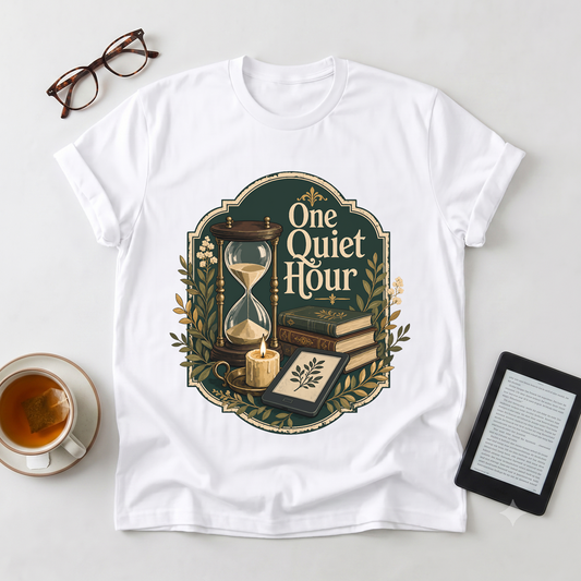 One Quiet Hour T-Shirt — Vintage Reading Hour Graphic Tee