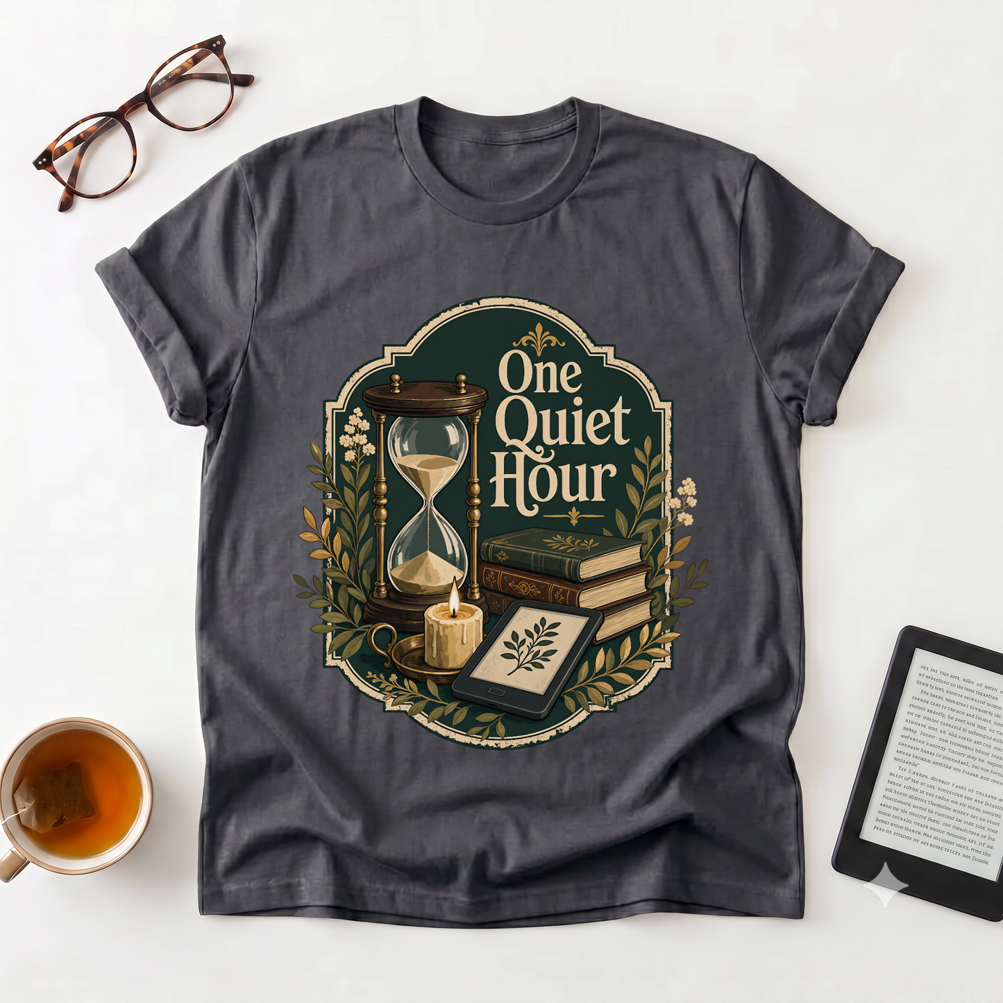 One Quiet Hour T-Shirt — Vintage Reading Hour Graphic Tee