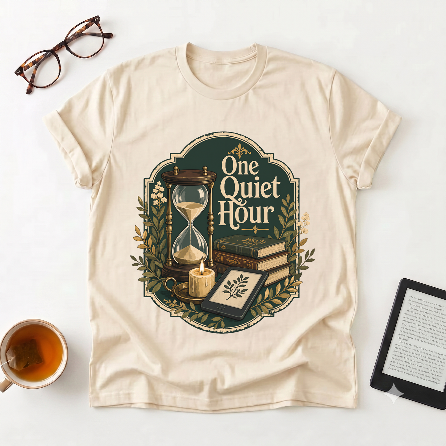 One Quiet Hour T-Shirt — Vintage Reading Hour Graphic Tee