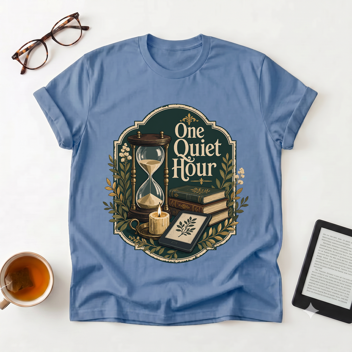 One Quiet Hour T-Shirt — Vintage Reading Hour Graphic Tee