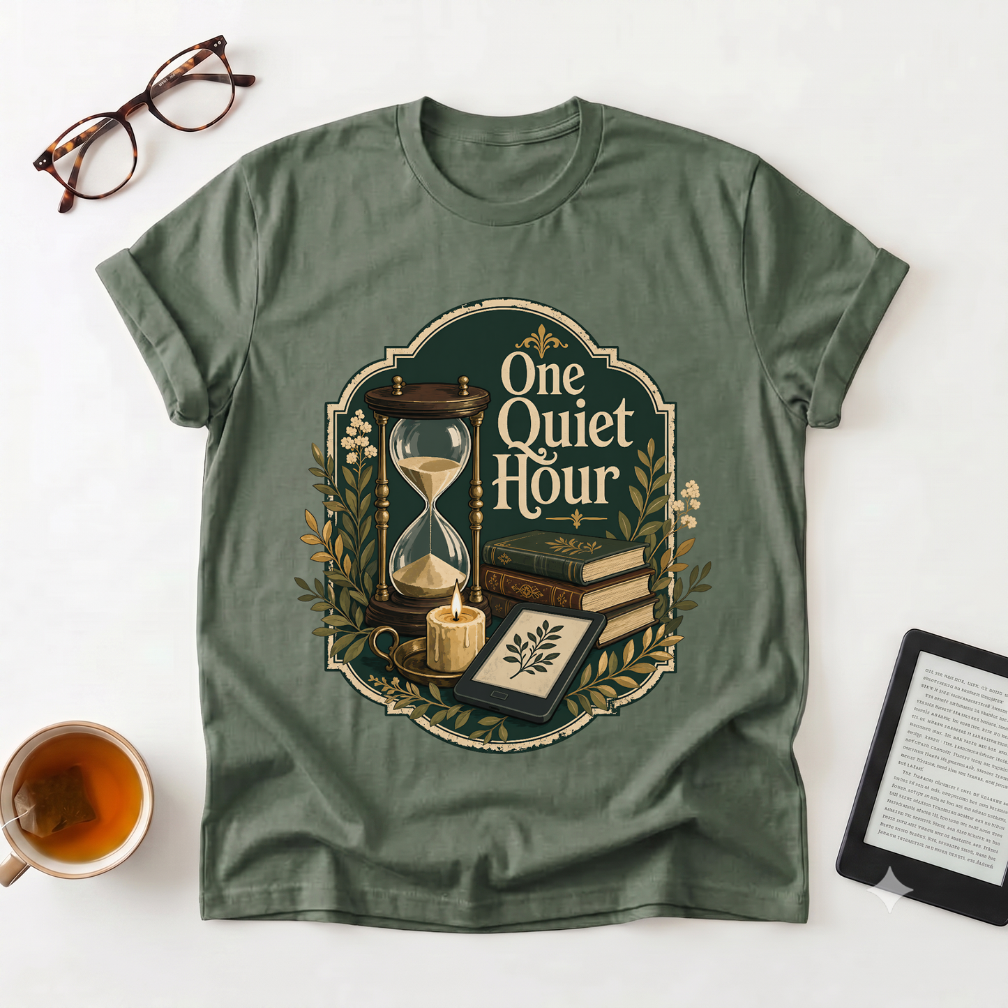 One Quiet Hour T-Shirt — Vintage Reading Hour Graphic Tee