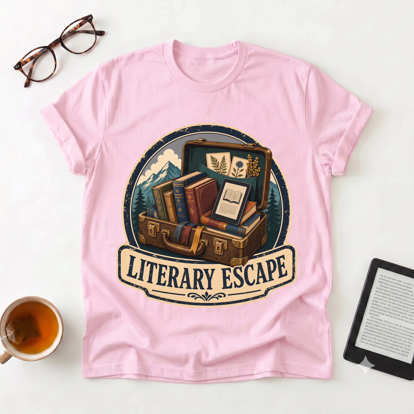 Literary Escape T-Shirt — Vintage Booklover Graphic Tee