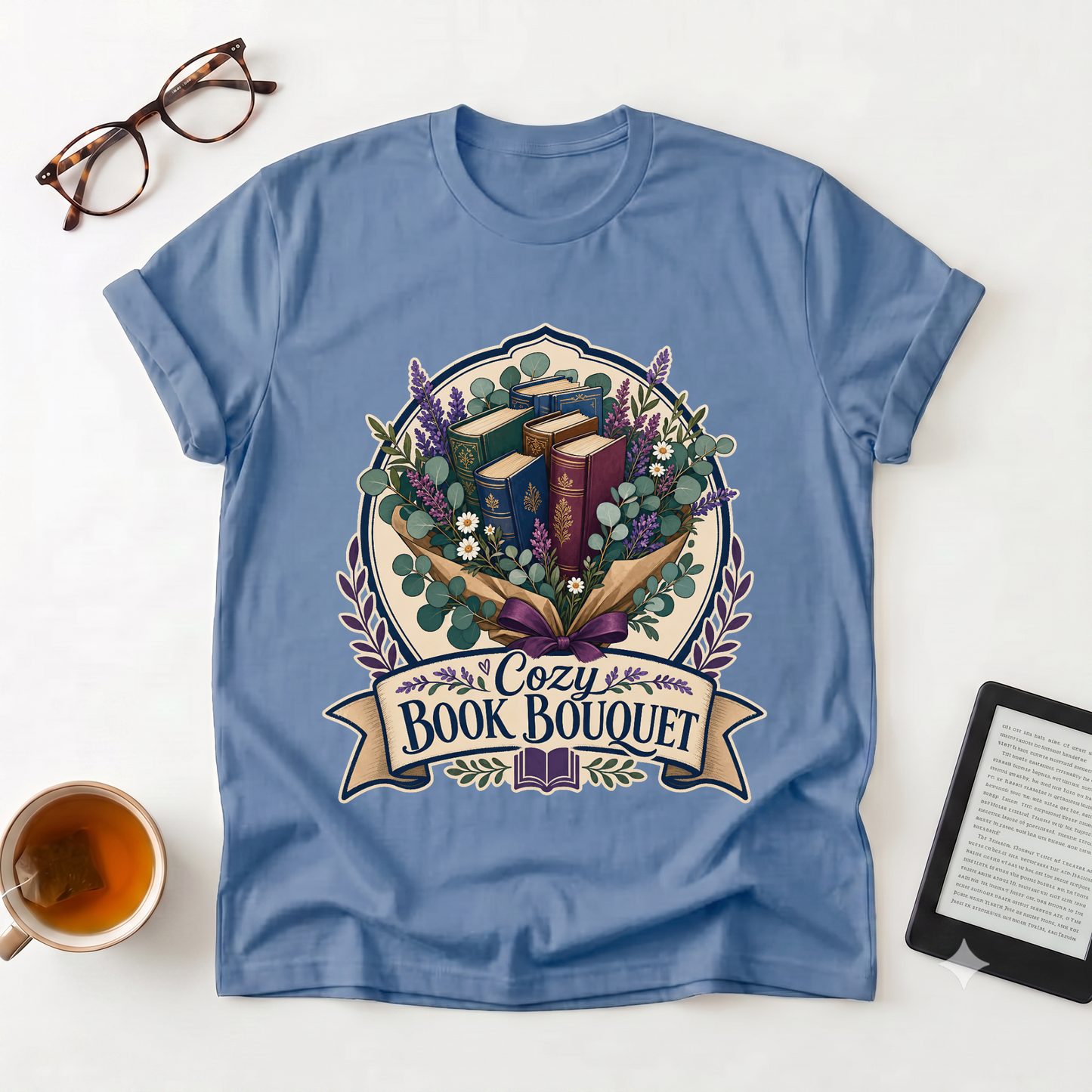 Cozy Book Bouquet T-Shirt