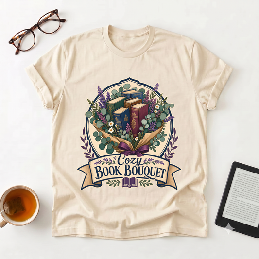 Cozy Book Bouquet T-Shirt