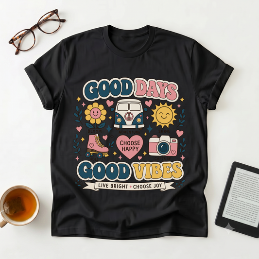 Good Days Good Vibes Graphic T-Shirt
