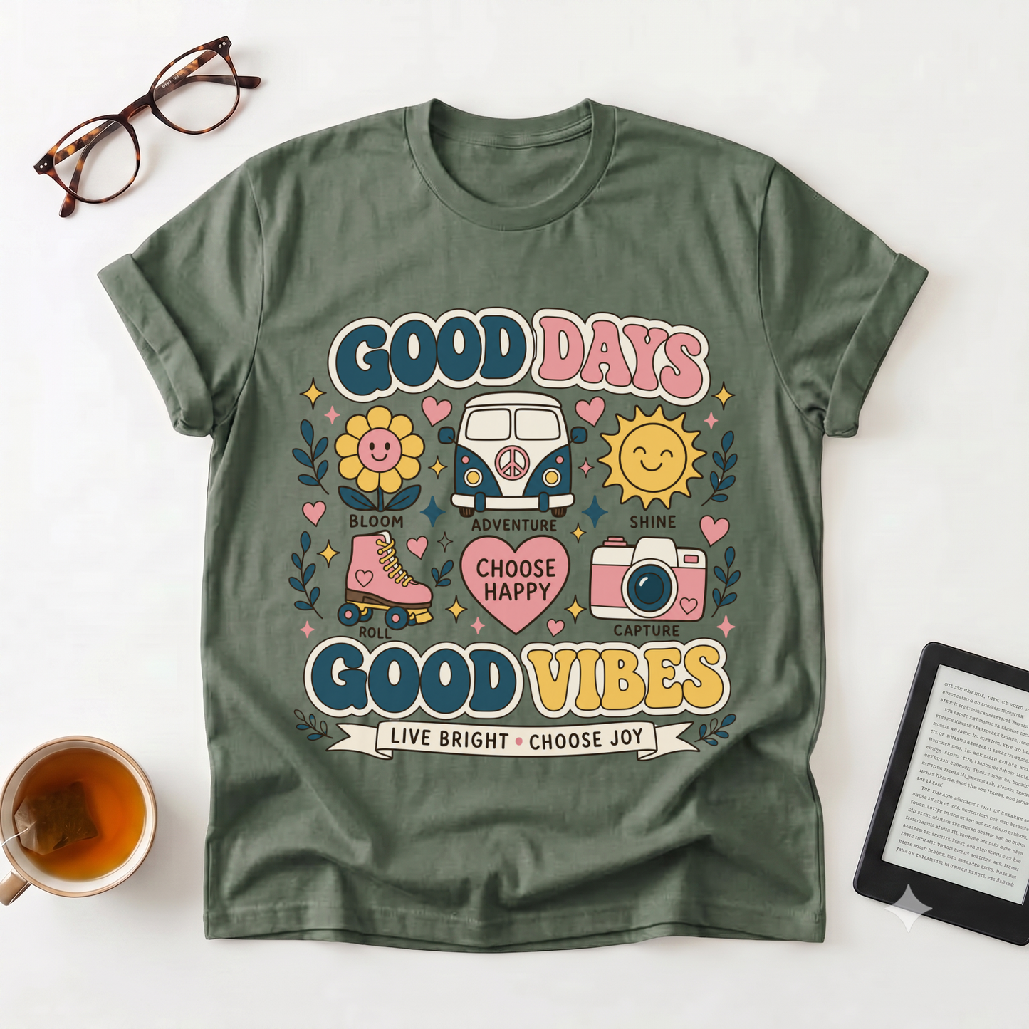 Good Days Good Vibes Graphic T-Shirt