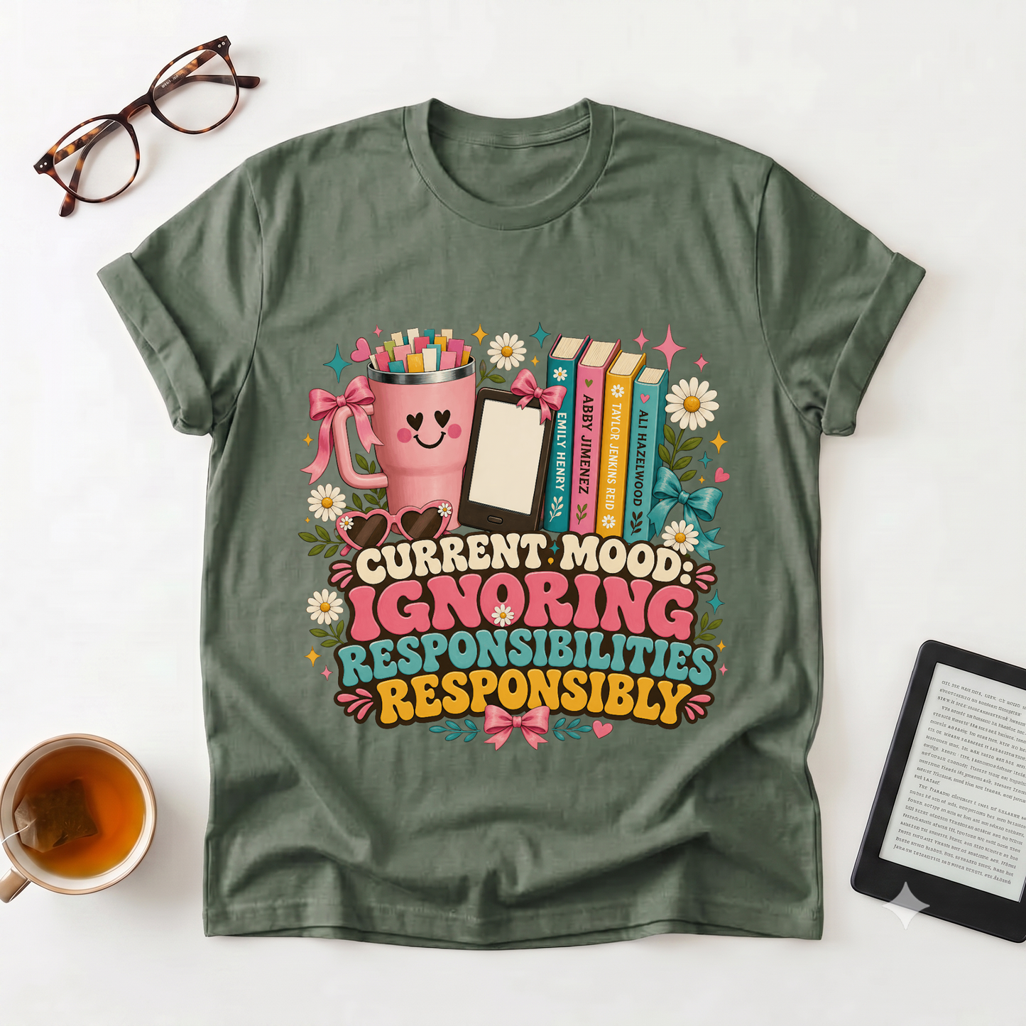 Current Mood: Ignoring Responsibilities T-Shirt — Funny Study & Teacher Gift Tee