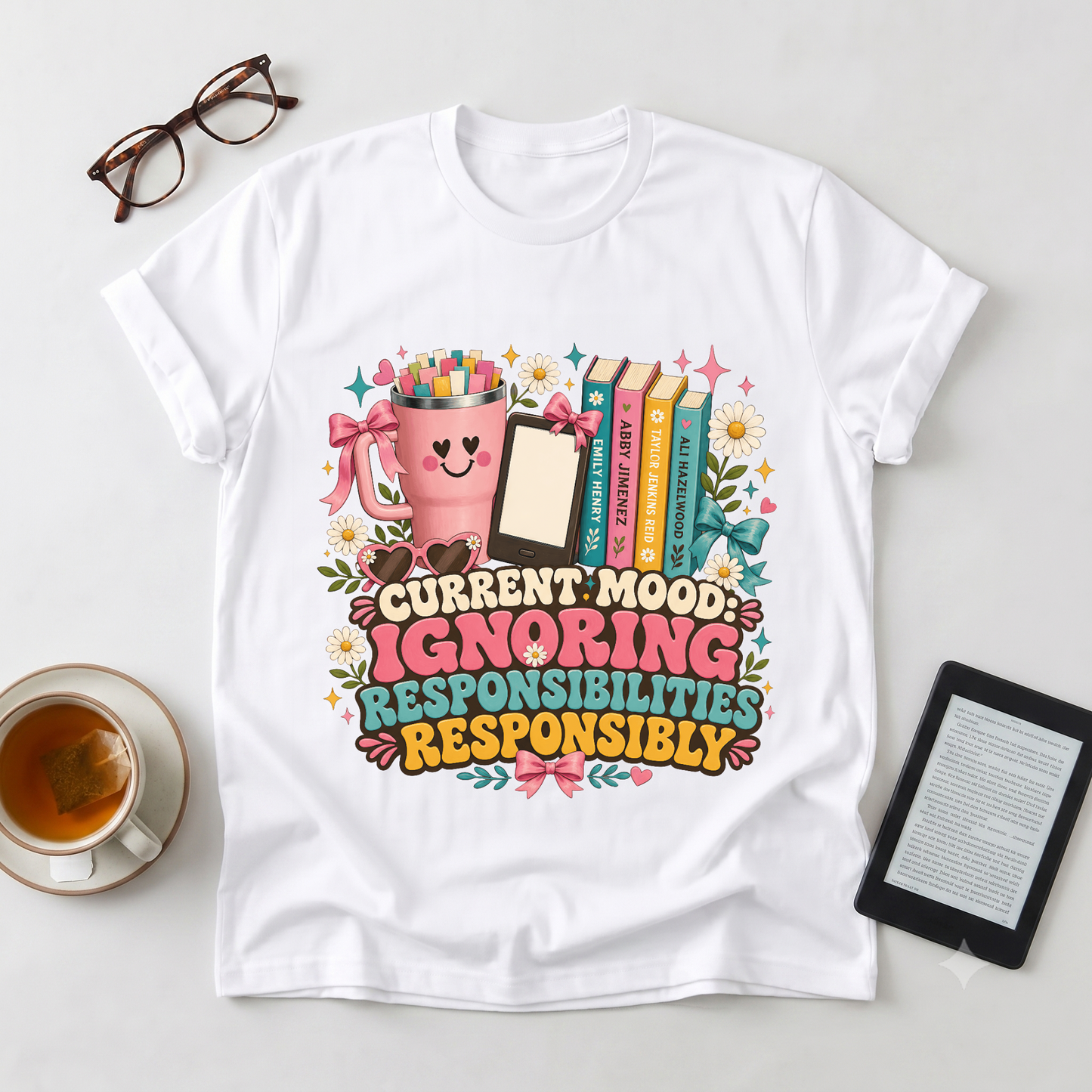 Current Mood: Ignoring Responsibilities T-Shirt — Funny Study & Teacher Gift Tee