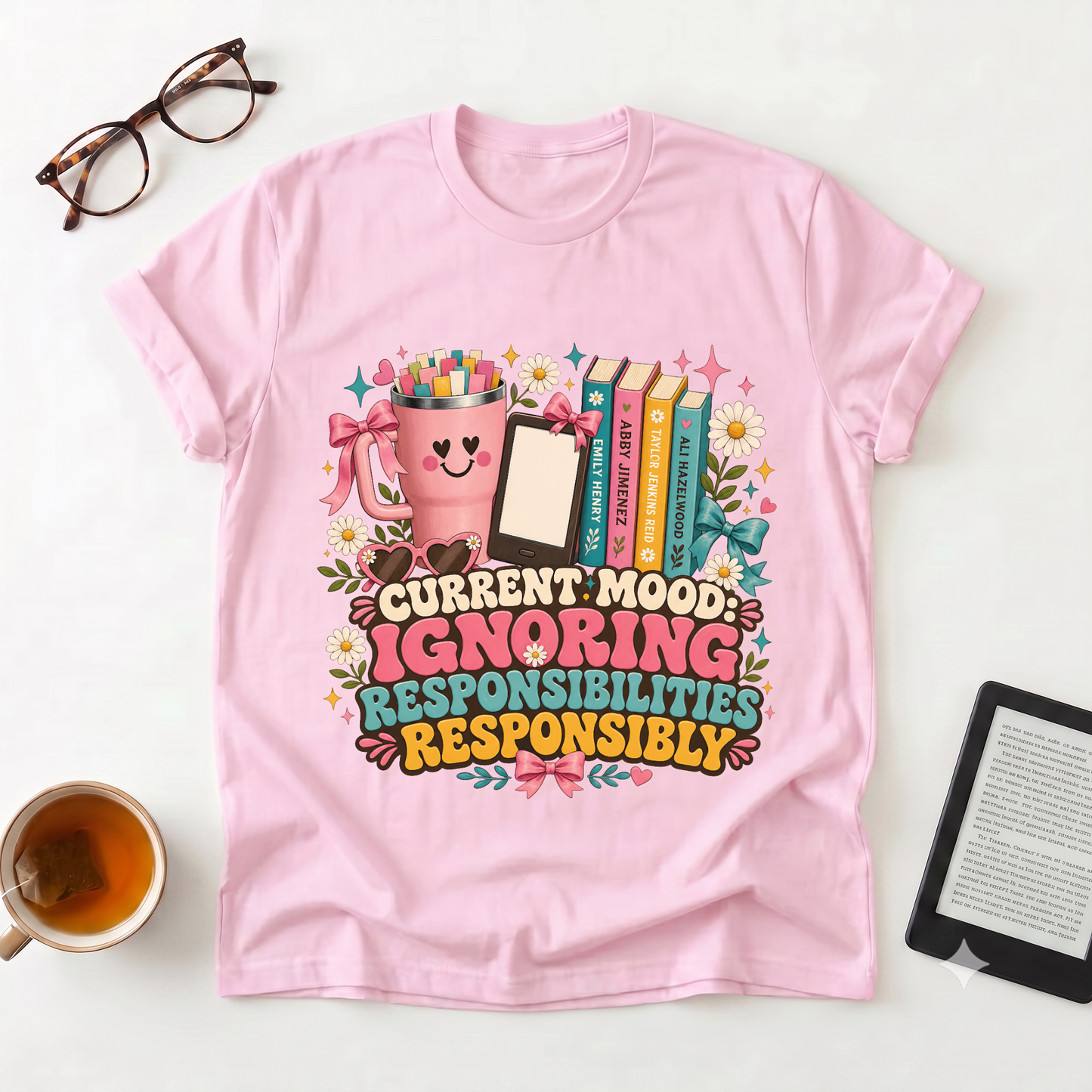 Current Mood: Ignoring Responsibilities T-Shirt — Funny Study & Teacher Gift Tee