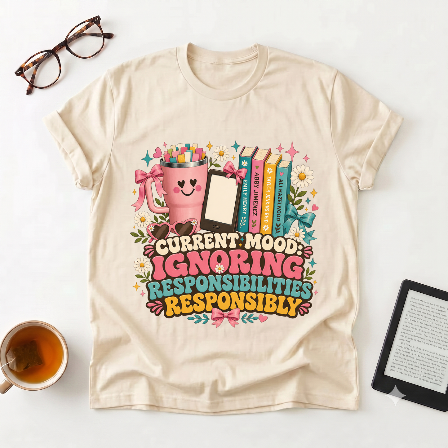 Current Mood: Ignoring Responsibilities T-Shirt — Funny Study & Teacher Gift Tee