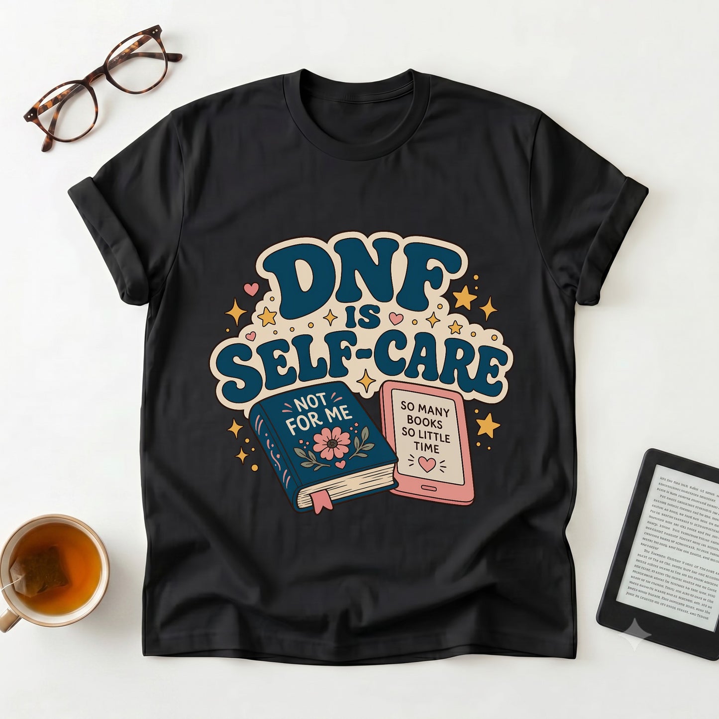 “DNF Is Self-Care” Bookish Graphic Tee