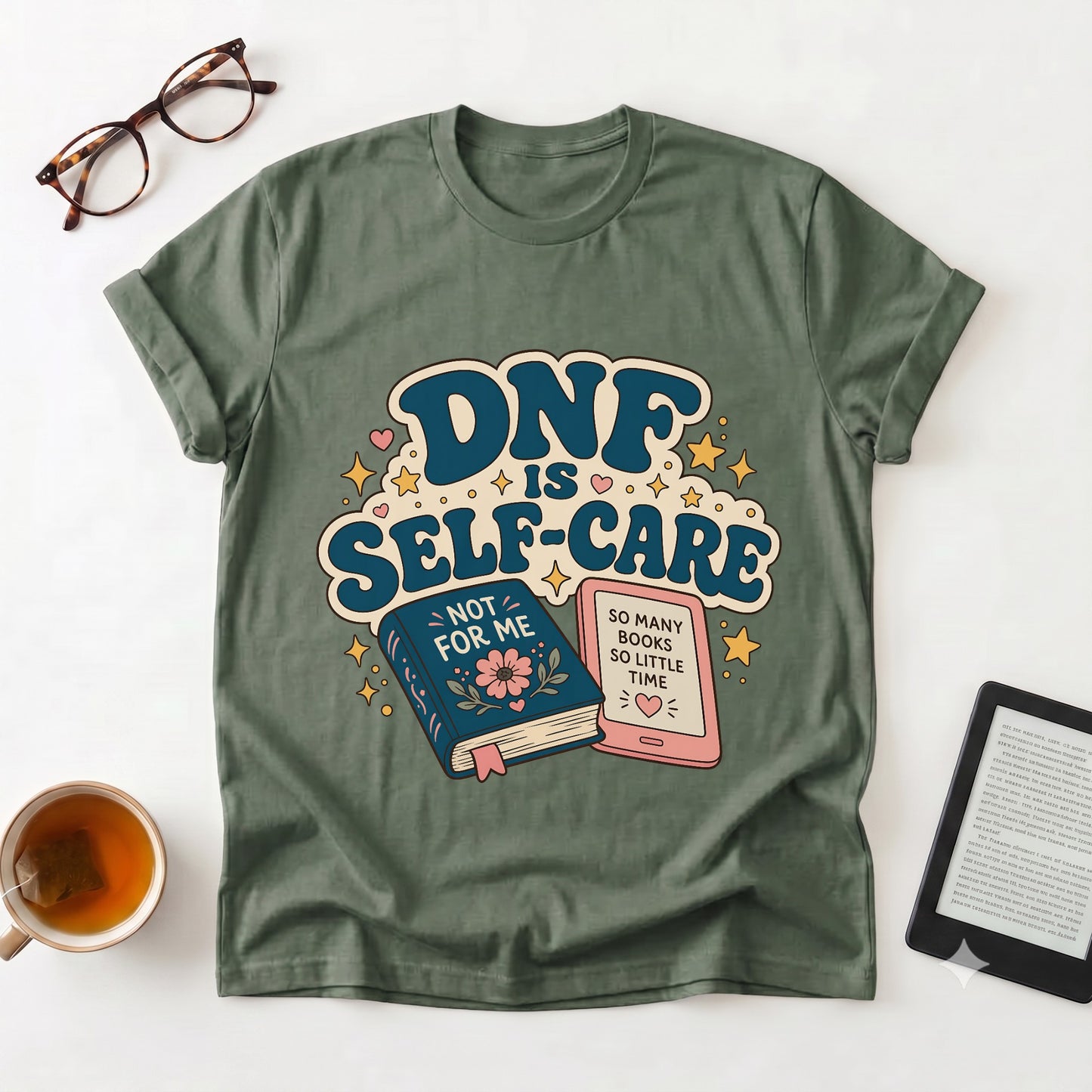 “DNF Is Self-Care” Bookish Graphic Tee
