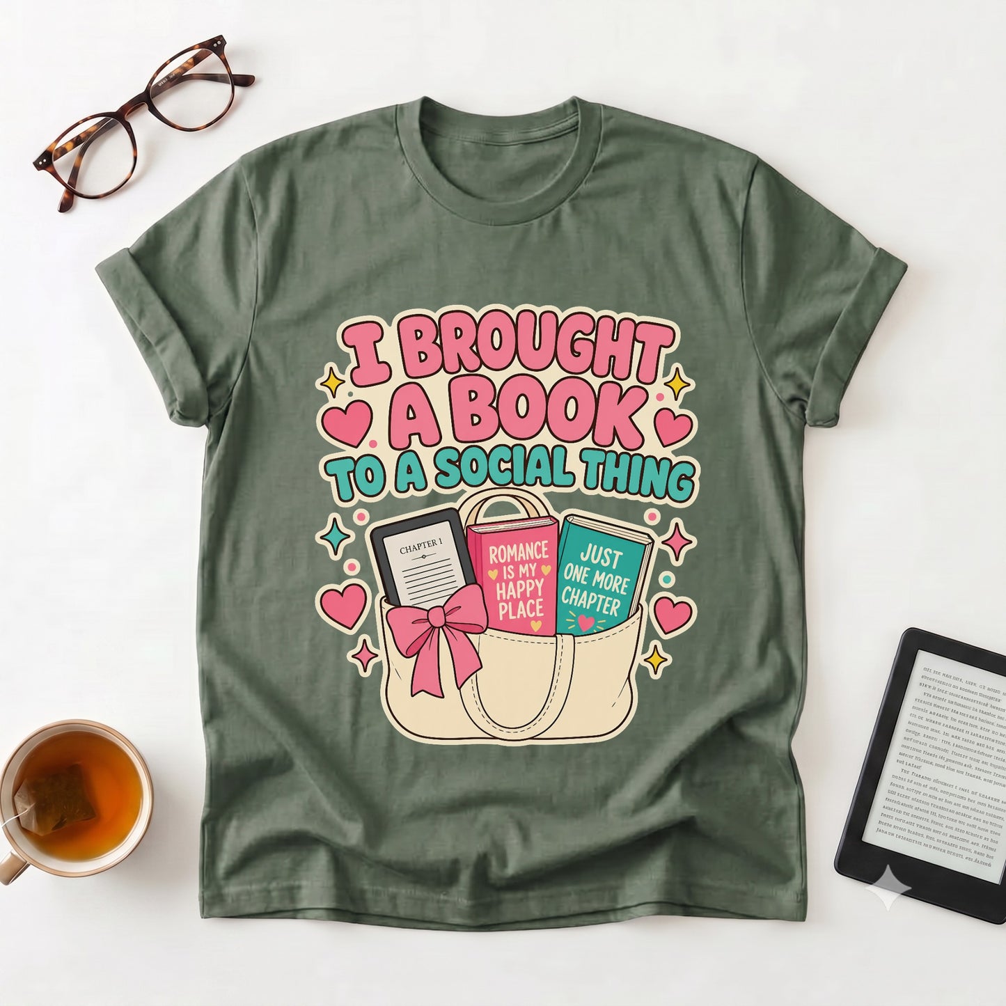 I Brought a Book T-Shirt — Funny Introvert Reader Tee