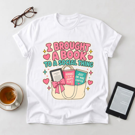 I Brought a Book T-Shirt — Funny Introvert Reader Tee