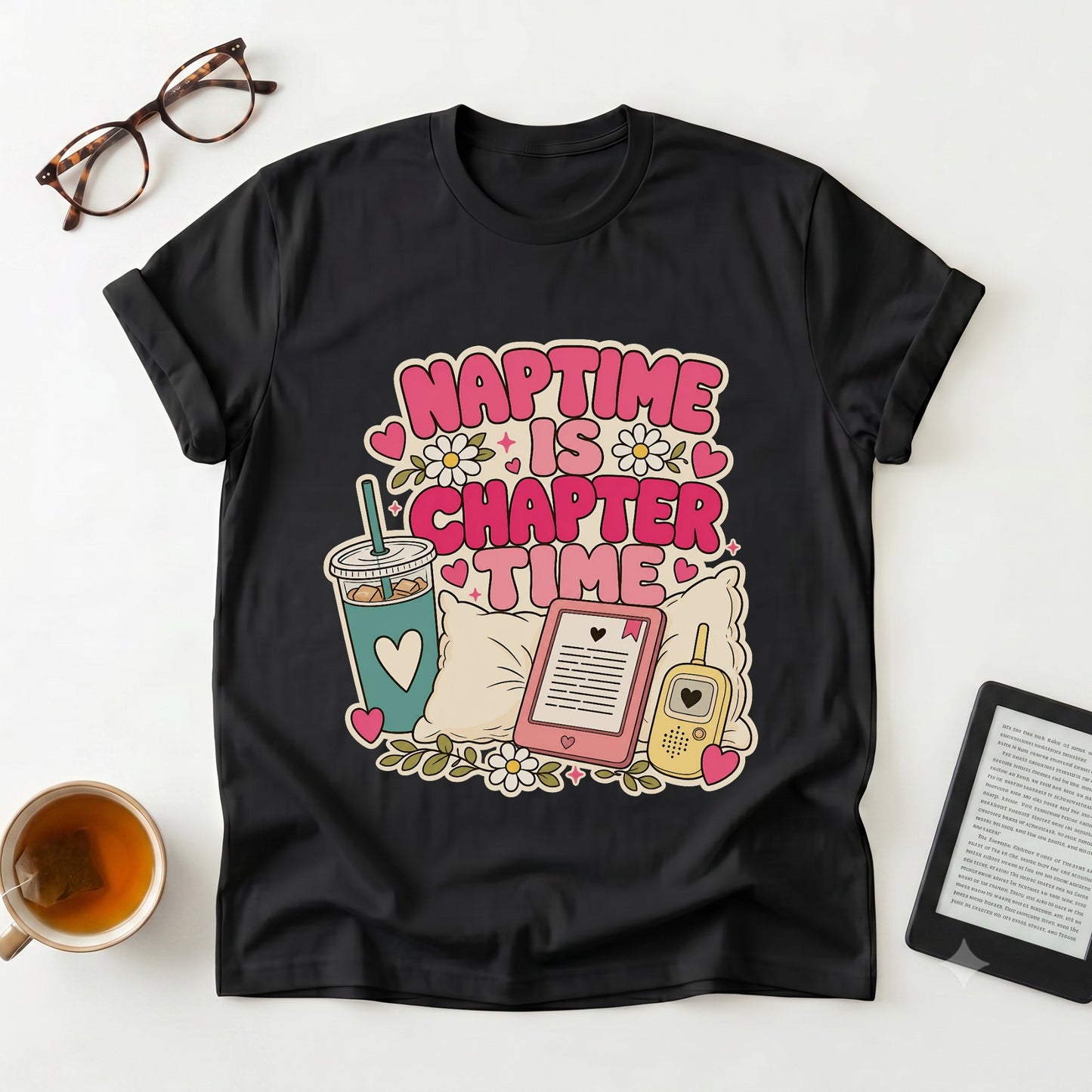 Reading Naptime T-Shirt — Cute Book Lover Tee