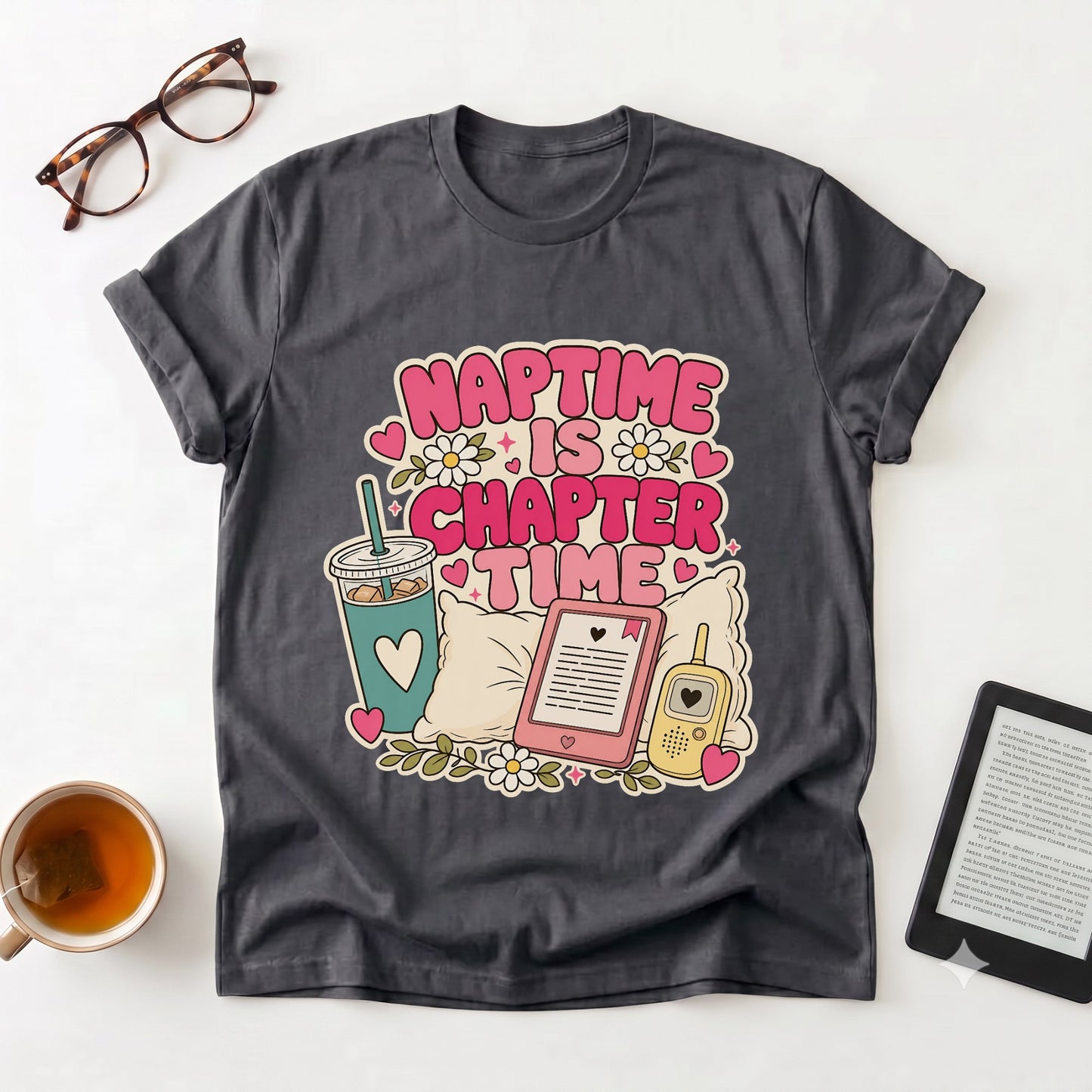 Reading Naptime T-Shirt — Cute Book Lover Tee