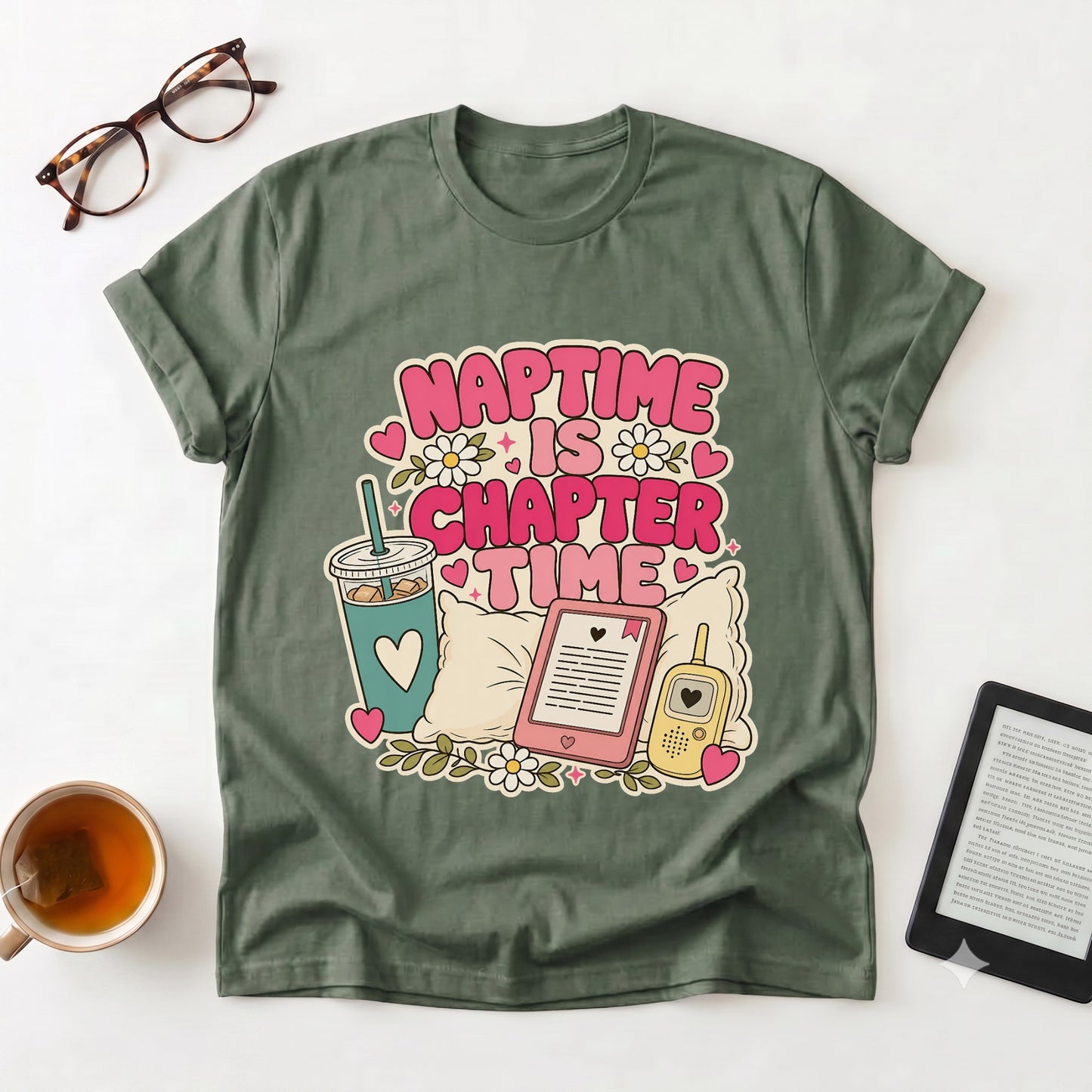 Reading Naptime T-Shirt — Cute Book Lover Tee