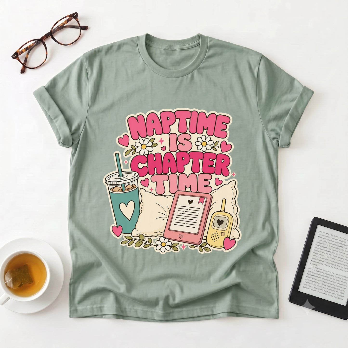 Reading Naptime T-Shirt — Cute Book Lover Tee
