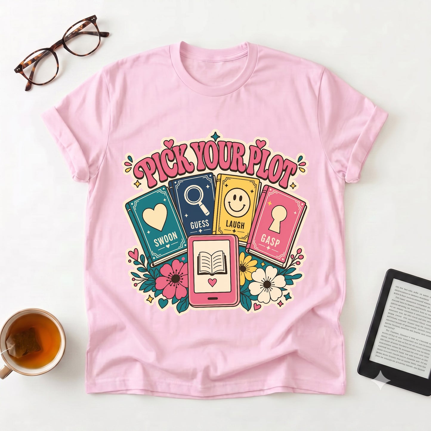 Pick Your Plot Tarot T‑Shirt — Bookish Tarot Tee