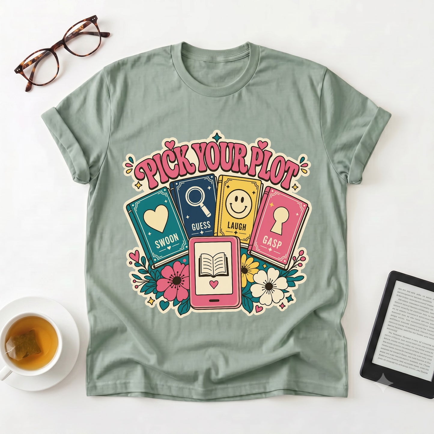 Pick Your Plot Tarot T‑Shirt — Bookish Tarot Tee