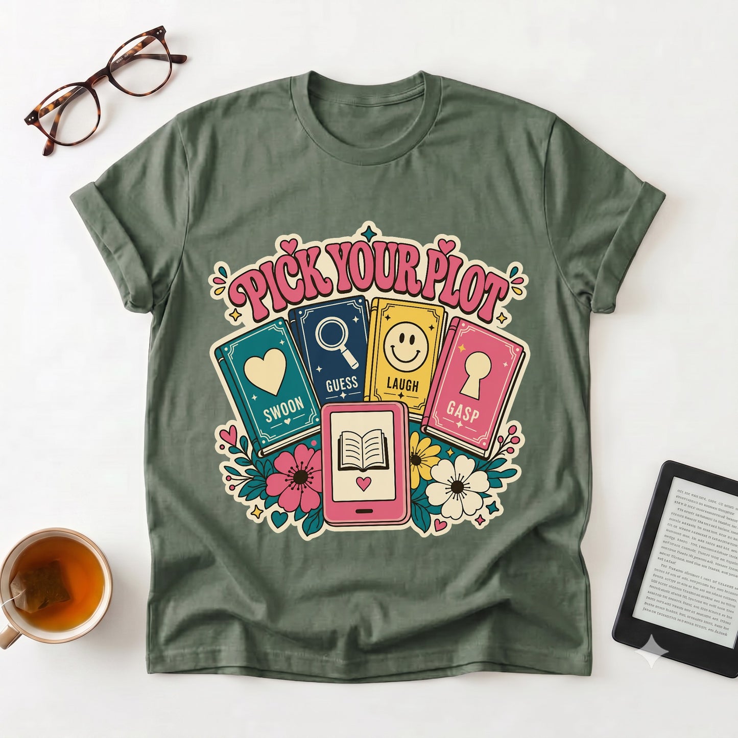 Pick Your Plot Tarot T‑Shirt — Bookish Tarot Tee