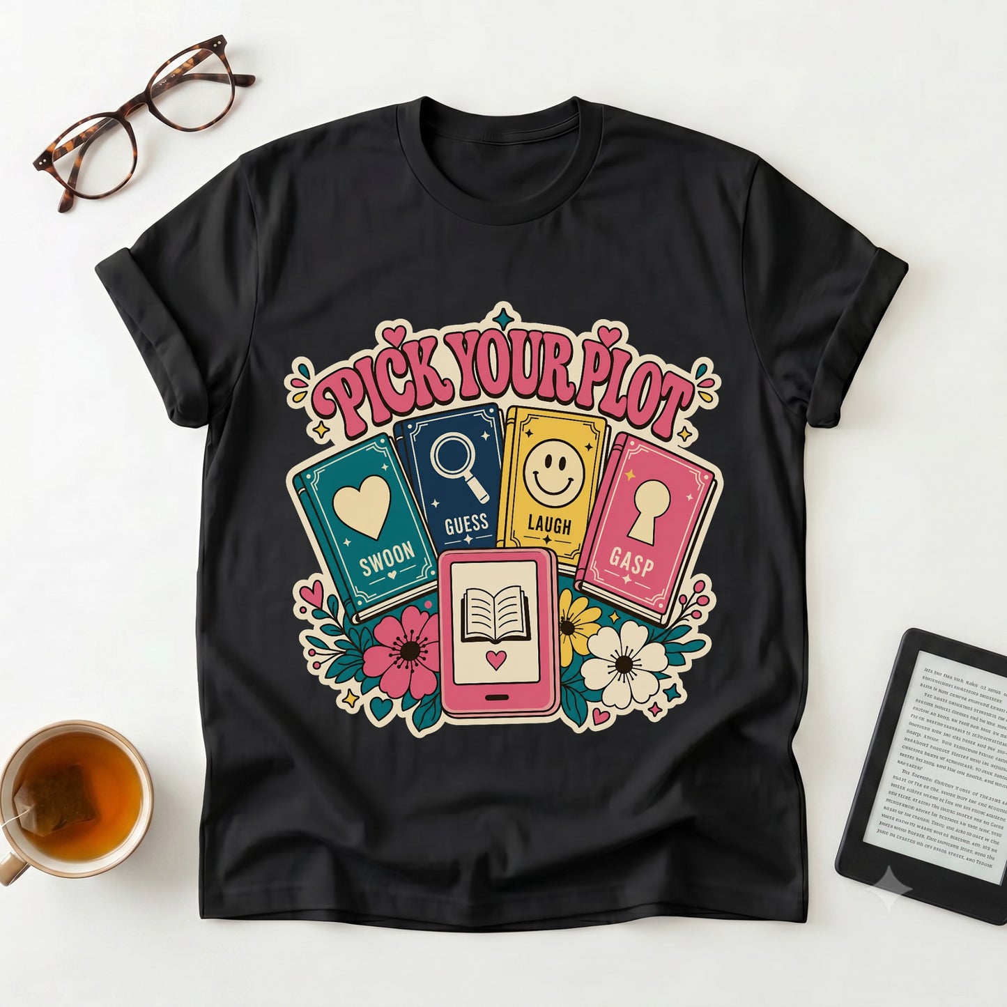 Pick Your Plot Tarot T‑Shirt — Bookish Tarot Tee