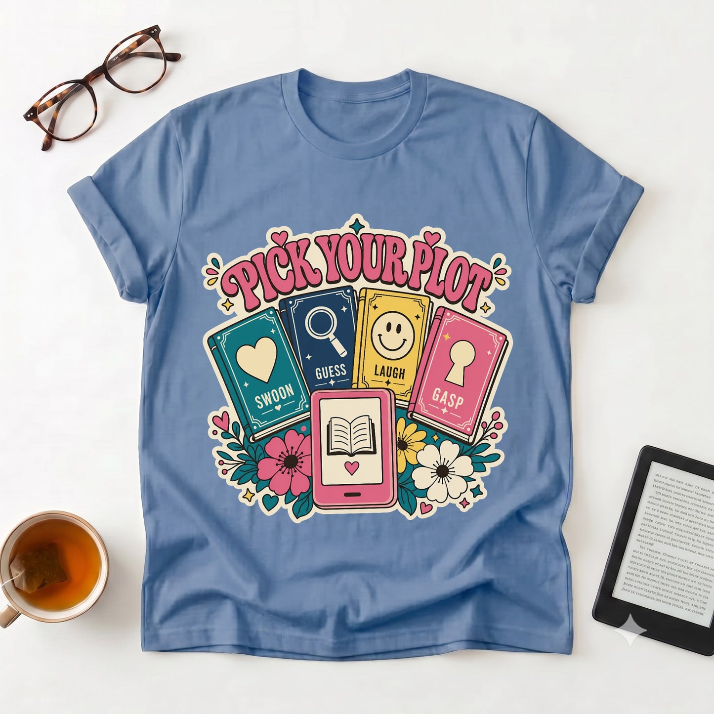 Pick Your Plot Tarot T‑Shirt — Bookish Tarot Tee