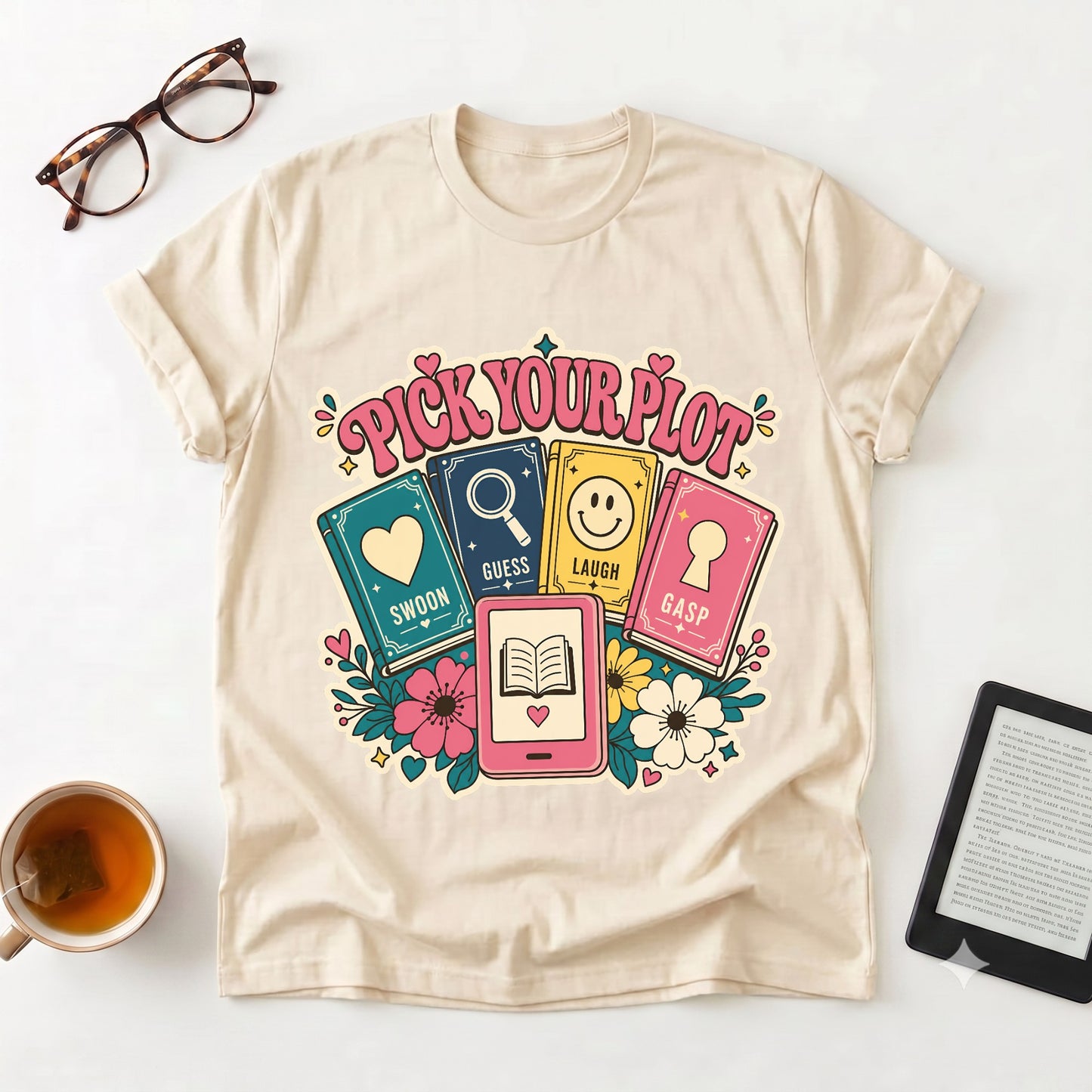 Pick Your Plot Tarot T‑Shirt — Bookish Tarot Tee