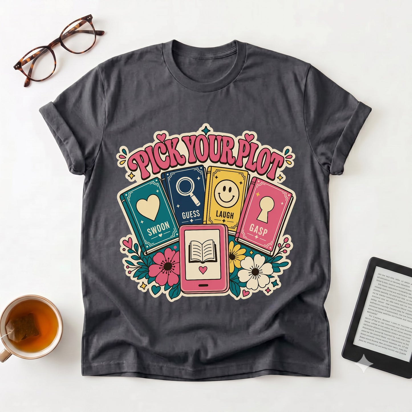 Pick Your Plot Tarot T‑Shirt — Bookish Tarot Tee