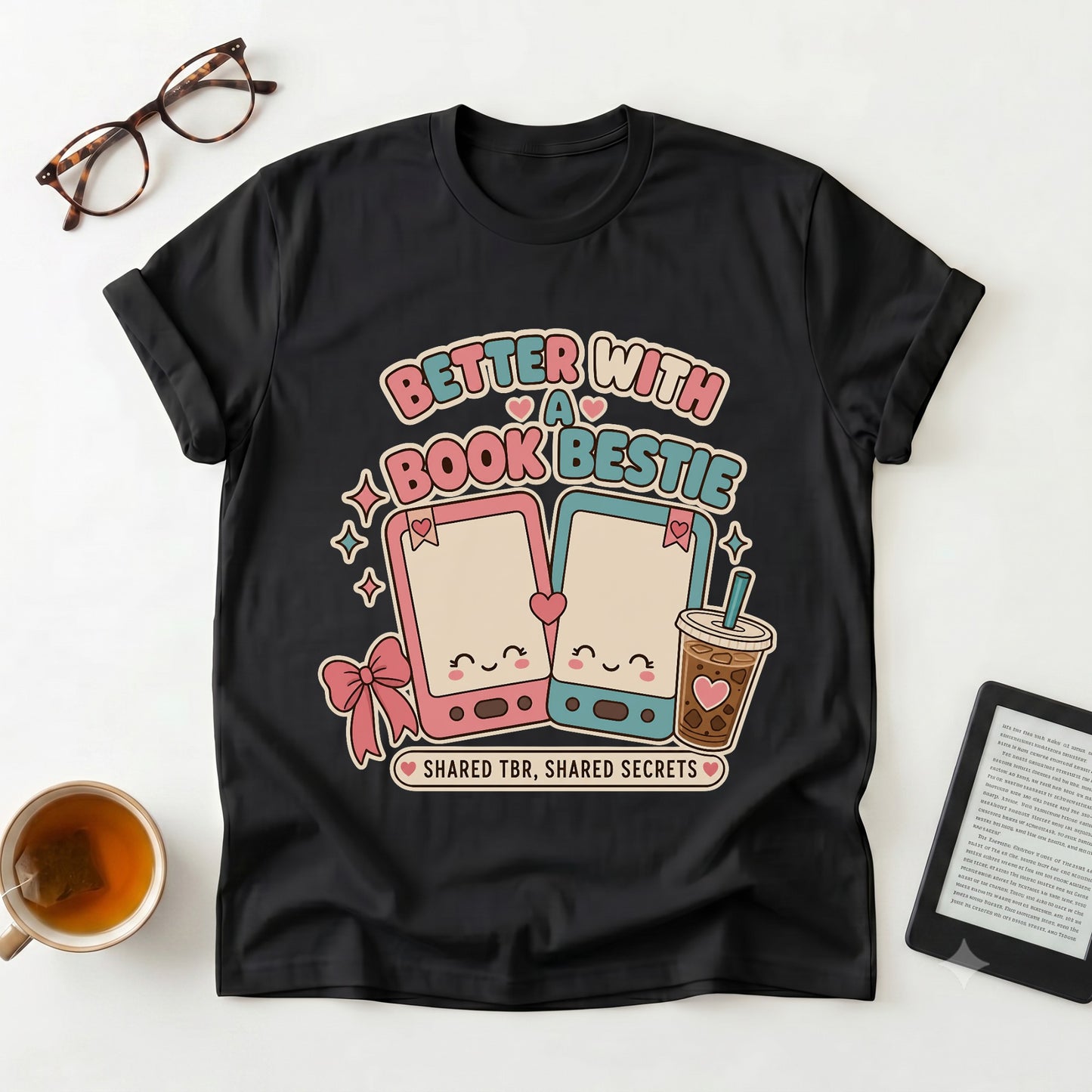 Better With a Book Bestie T-Shirt — Cute Book Lover Tee