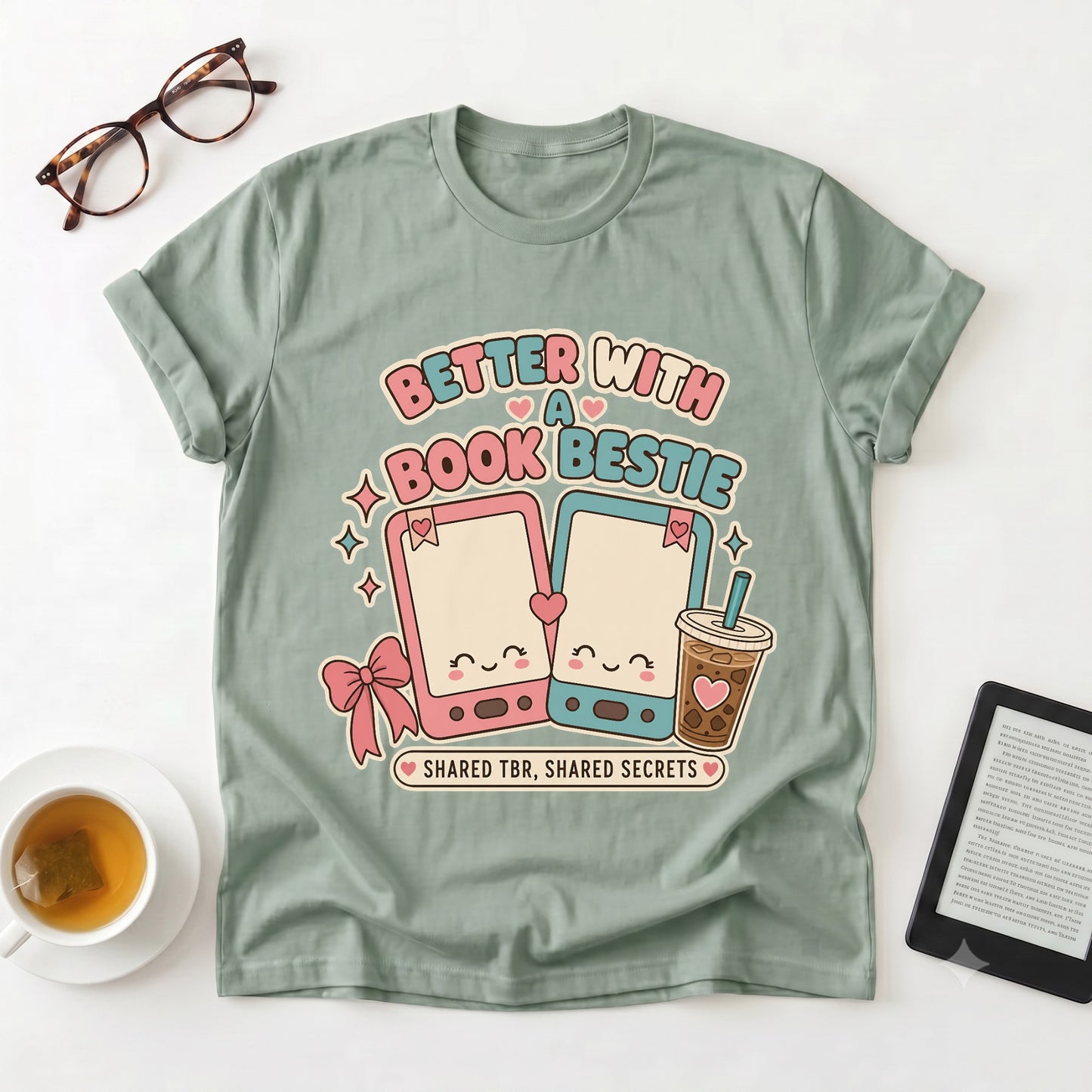Better With a Book Bestie T-Shirt — Cute Book Lover Tee